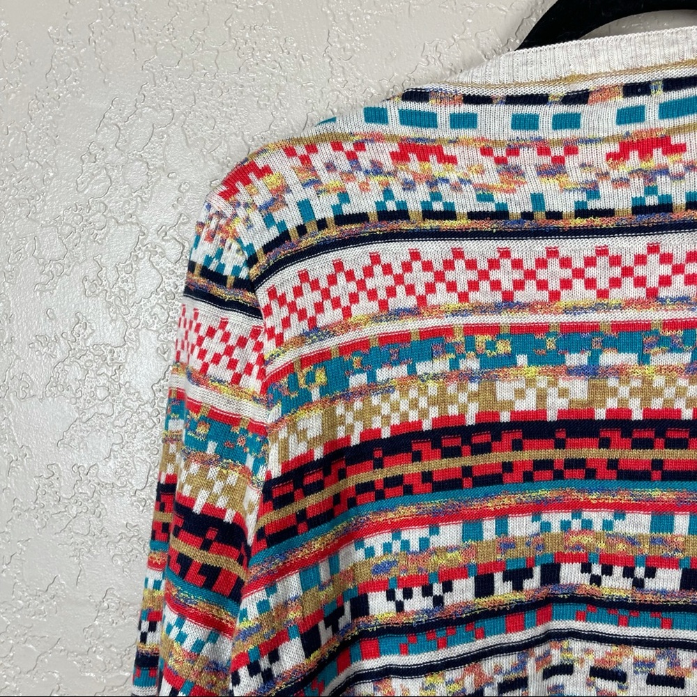 Boho Multi Colored Fringe Open Front Cardigan - image 5